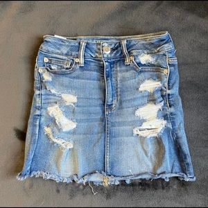 american eagle jean skirt
